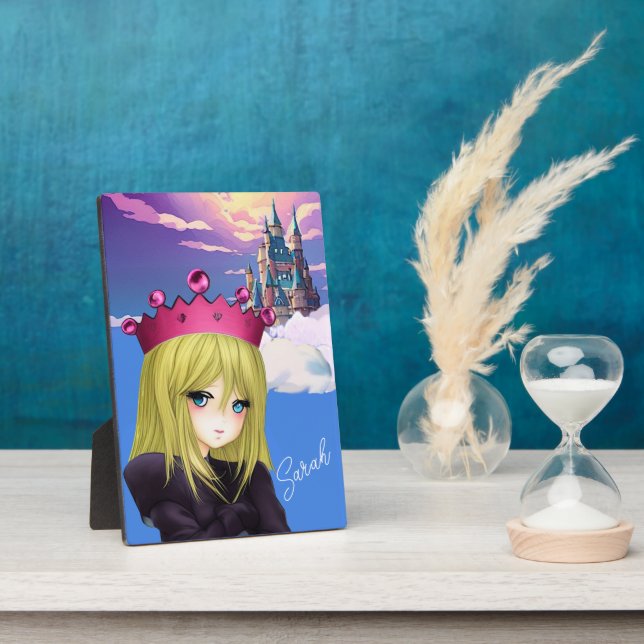 Anime Princess with Floating Castle  Plaque (Side)