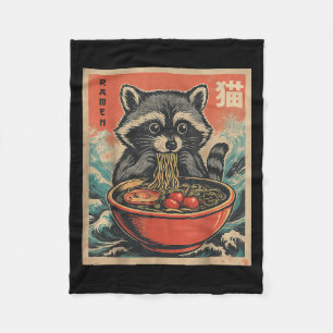 Anime Raccoon Ramen Japanese Funny Kawaii Gift Men Fleece Blanket