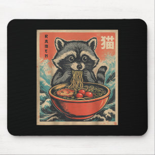 Anime Racoon Ramen Japanese Funny Kawaii Gift Men Mouse Pad