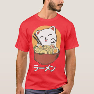 Anime Ramen Cat Kawaii Anime Noodles Ramen T-Shirt