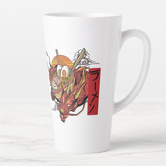 Anime RAMEN DRAGON Teen Foodie Graphics Manga Latte Mug (Right)