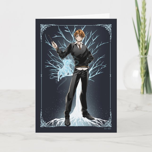 Anime Ron Weasley's Jack Russell Terrier Patronus Card (Front)