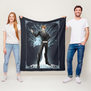 Anime Ron Weasley's Jack Russell Terrier Patronus Fleece Blanket