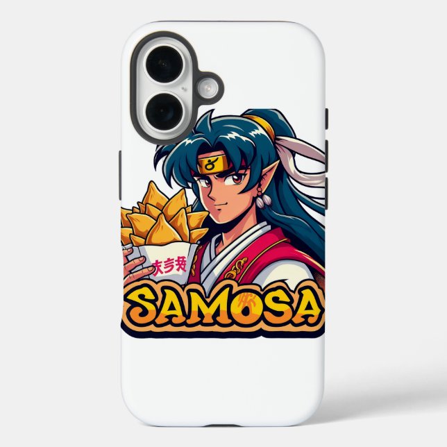 Anime Samurai Samosa Lover Art Case-Mate iPhone Case (Back)