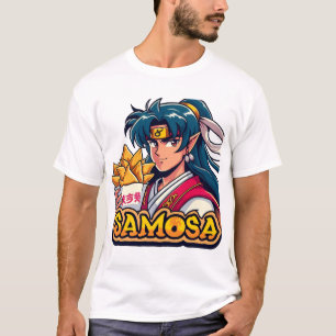 Anime Samurai Samosa Lover Art T-Shirt