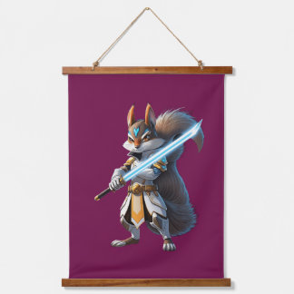 Anime Samurai Squirrel Warrior Hanging Tapestry