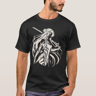 Anime Samurai Women 1x0001 Black T-Shirt