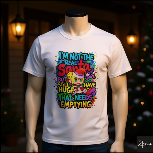 Anime Santa Huge Needs Emptying Quote T-Shirt (Creator Uploaded)