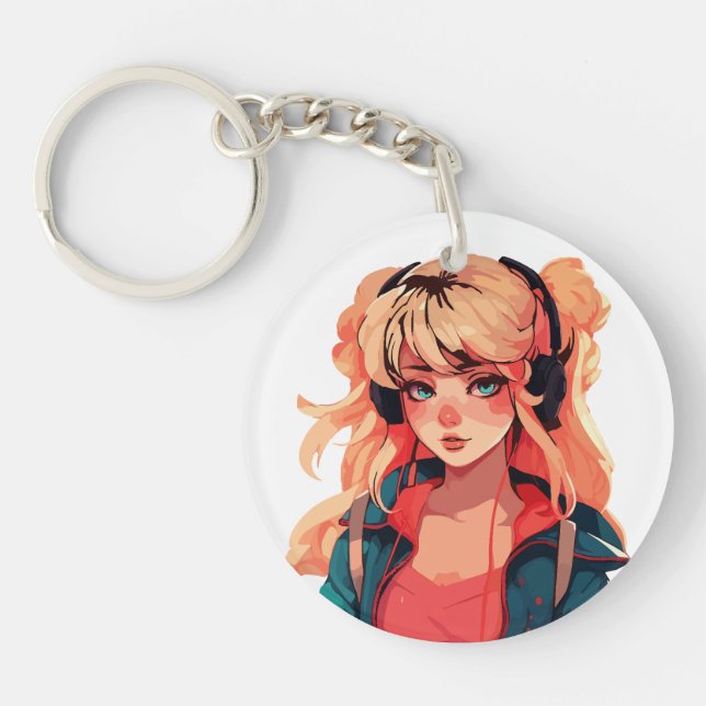 Anime Serenade: Turquoise Melody Key Ring (Front)