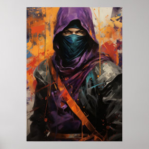 Anime Shinobi Warrior Ninja Poster