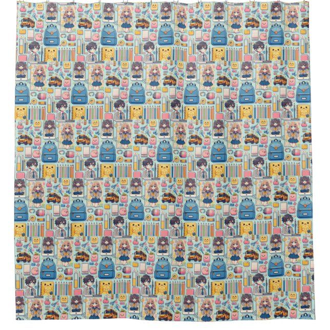anime shower curtain (Front)