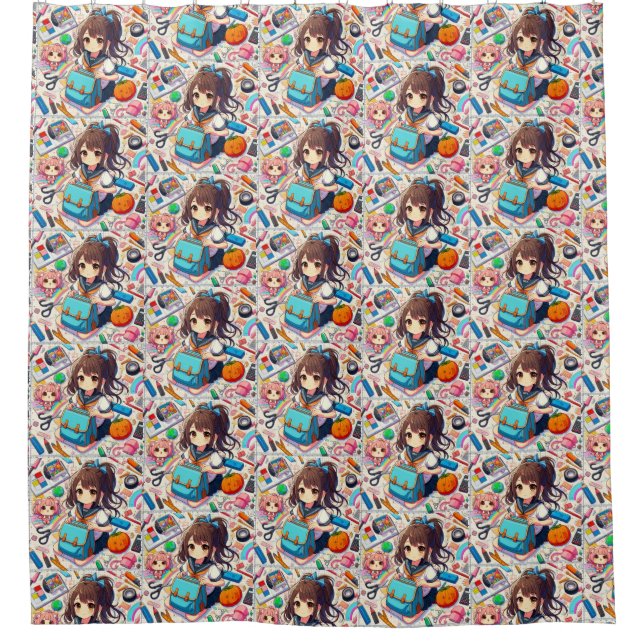 anime shower curtain (Front)