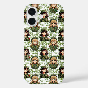 Anime Soldier Girls Pattern Design  iPhone 16 Case