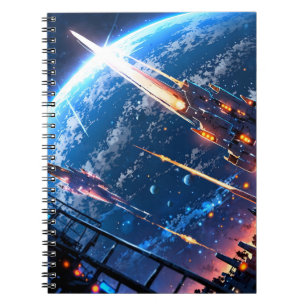 Anime space art notebook