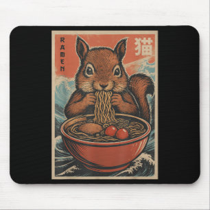 Anime Squirrel Ramen Japanese Kawaii Gifts For Men Mouse Pad