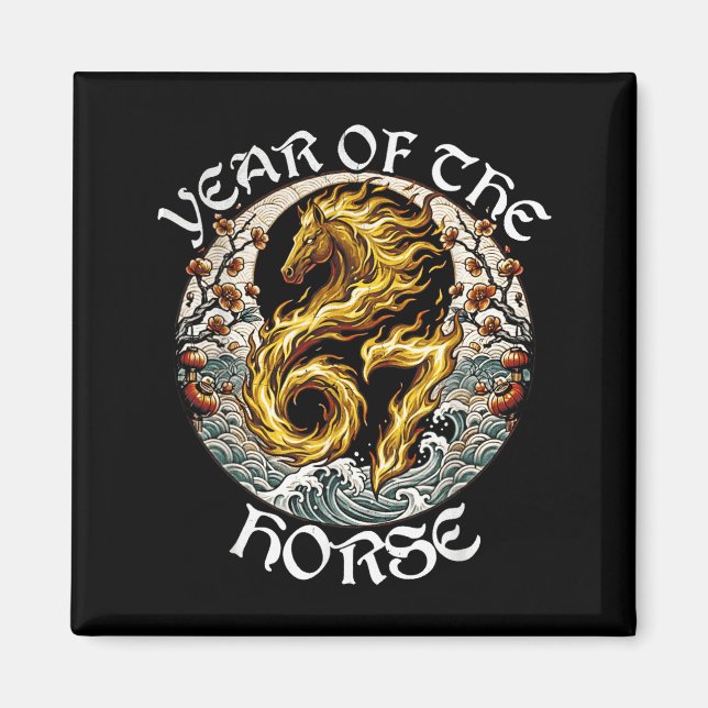 Anime Srit Fire Horse 2026-7 Mythic Zodiac New Yea Magnet (Front)