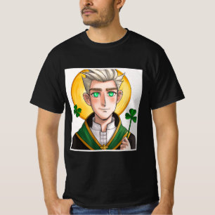 Anime St Patrick Catholic Saint Patrick's Day Mang T-Shirt