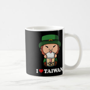 Anime St Patricks Day Leprechaun Bubble Tea I Love Coffee Mug