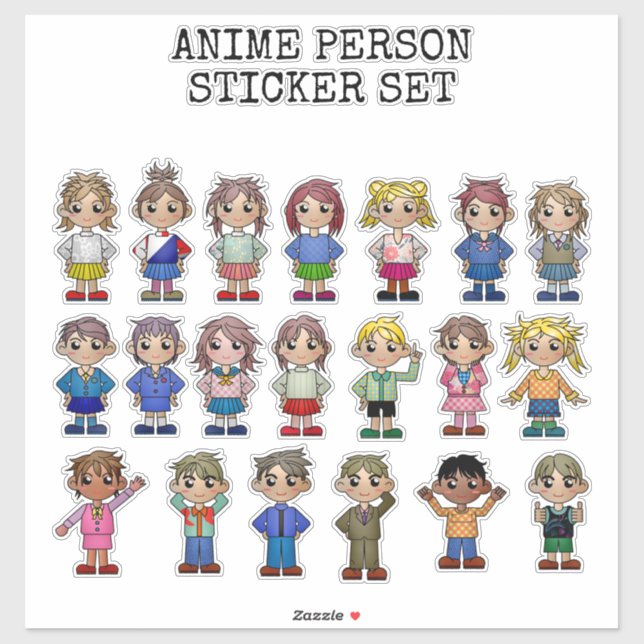 ANIME, STICKER SET (Sheet)