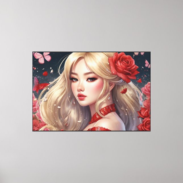 Anime Stretched Canvas Print (Front)