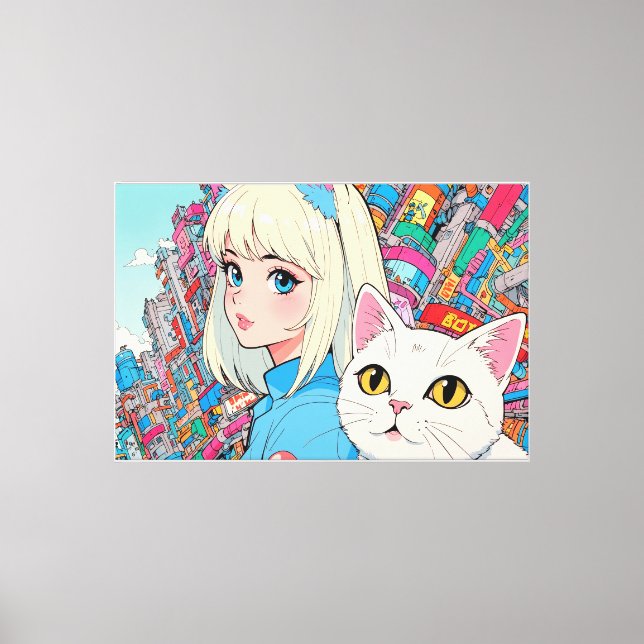 Anime Stretched Canvas Print (Front)