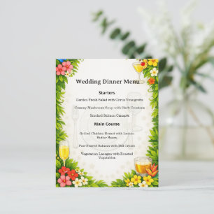 Anime Style Jungle Menu Card: Elegant Dinner Event