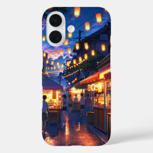 Anime Summer Festival Night iPhone 16 Case