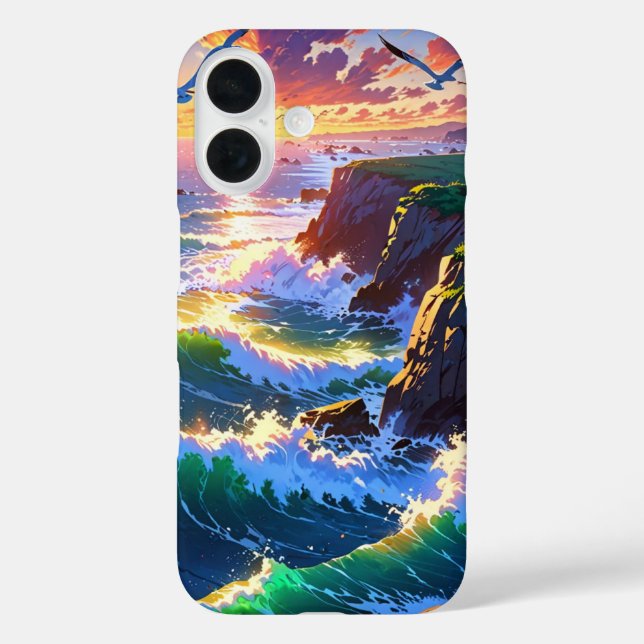Anime Summer Seaside Sunset Case-Mate iPhone Case (Back)