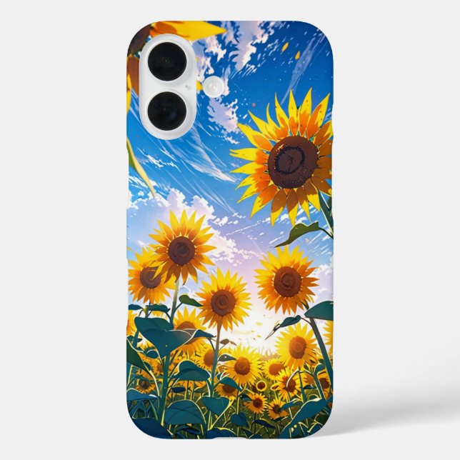 Anime Summer Sunflower Field Case-Mate iPhone Case (Back)