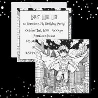Anime Superhero Boy | Colouring Page Birthday 