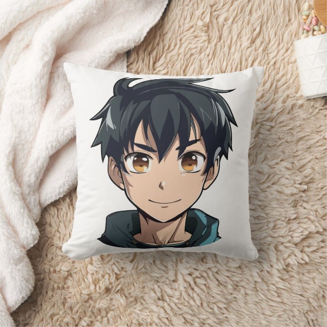 Anime Superpower Delight - Young Man Character Cushion (Blanket)