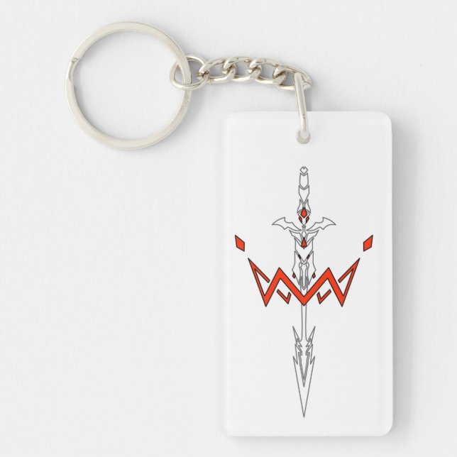 anime, swords, fantasy, aestetic key ring (Front)