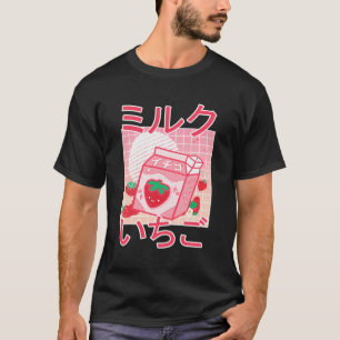 Anime T-Shirt Kawaii Anime Japanese Strawberry Mil