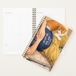 Anime Tabby Cat on Lap Spiral Planner