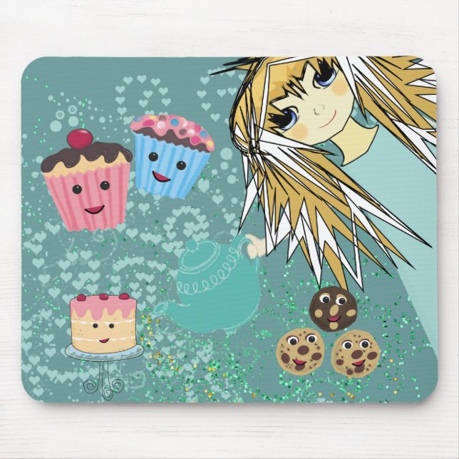 Anime Tea Party - Kawaii Mouse Pad (Front)