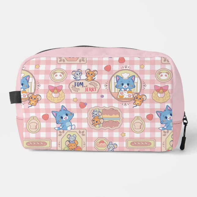 Anime Tom and Jerry Bakery Pattern Dopp Kit (Front)