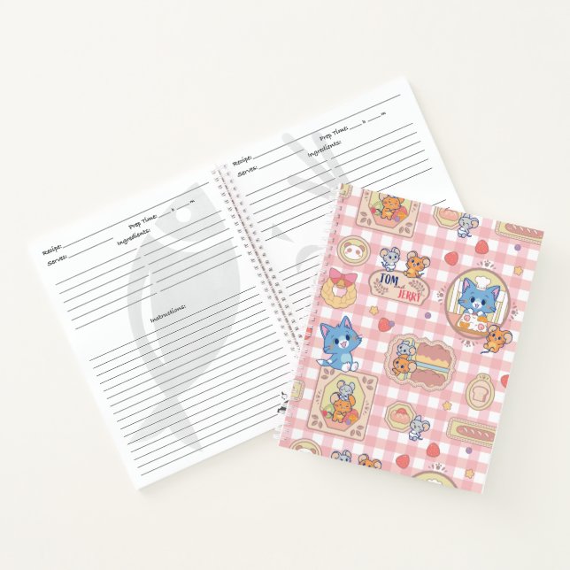 Anime Tom and Jerry Bakery Pattern Notebook (Inside)