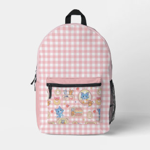 Anime Tom and Jerry Bakery Pattern Printed Backpack