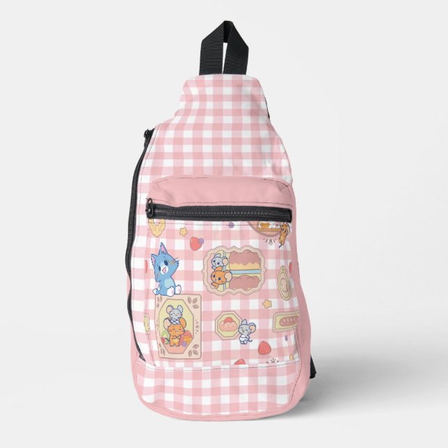 Anime Tom and Jerry Bakery Pattern Sling Bag (Front)