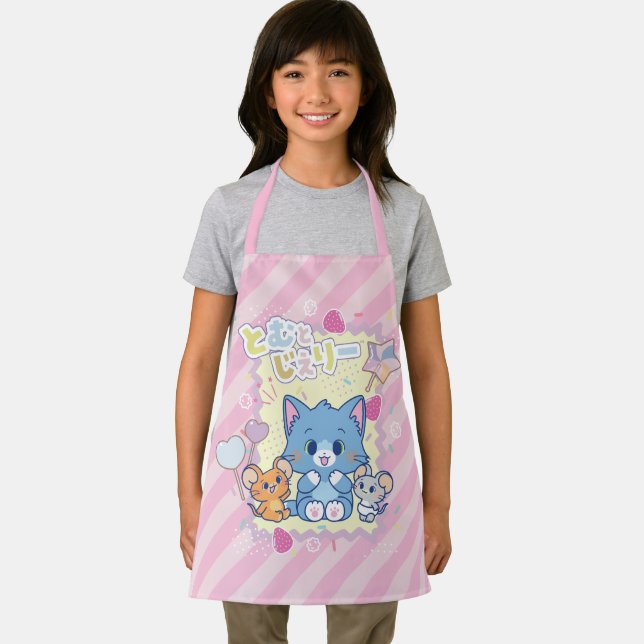 Anime Tom and Jerry Strawberry Fun Apron (Insitu)