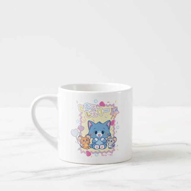 Anime Tom and Jerry Strawberry Fun Espresso Cup (Left)