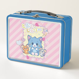 Anime Tom and Jerry Strawberry Fun Metal Lunch Box