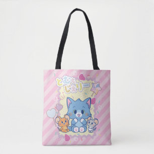 Anime Tom and Jerry Strawberry Fun Tote Bag