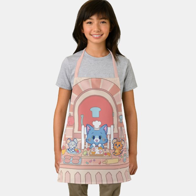 Anime Tom, Jerry, and Tuffy Bakery Apron (Insitu)