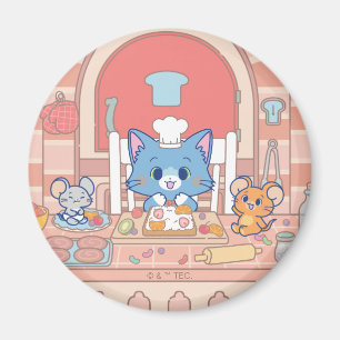 Anime Tom, Jerry, and Tuffy Bakery Magnet