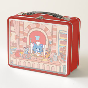 Anime Tom, Jerry, and Tuffy Bakery Metal Lunch Box