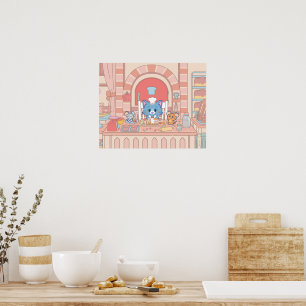 Anime Tom, Jerry, and Tuffy Bakery Poster