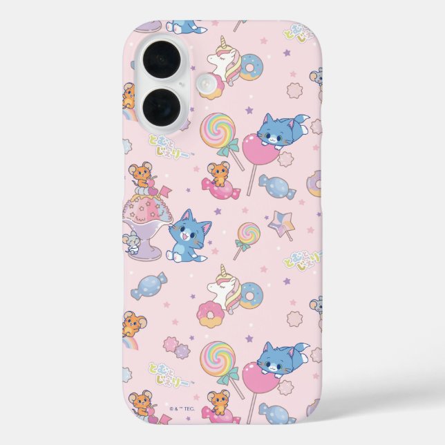 Anime Tom, Jerry, and Tuffy Candyland Pattern Case-Mate iPhone Case (Back)