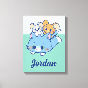 Anime Tom, Jerry, and Tuffy Canvas Print