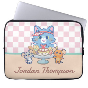 Anime Tom, Jerry, and Tuffy Dessert Parlor Laptop Sleeve